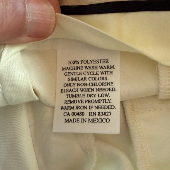 Folio New York Cream Flat Front Men's Shorts Size 34 - Picture 6 of 11